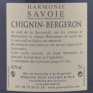 CHIGNIN BERGERON HARMONIE étiquette